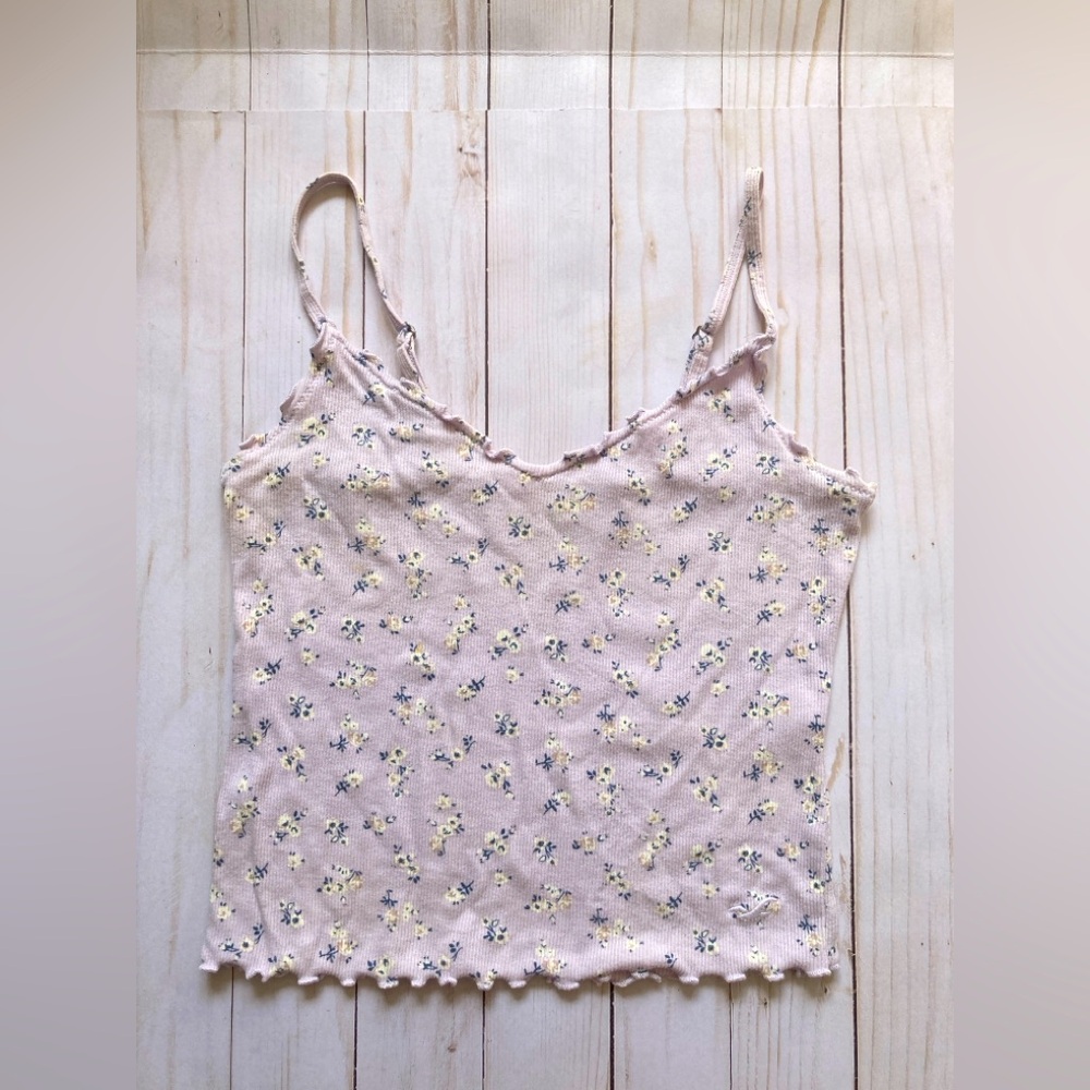Hollister rib knit retro crop top lilac